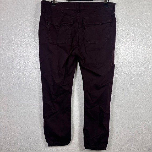 Paige Mayslie Jogger Pants Vintage Black Cherry Burgundy Size 31 NWT - Picture 3 of 10